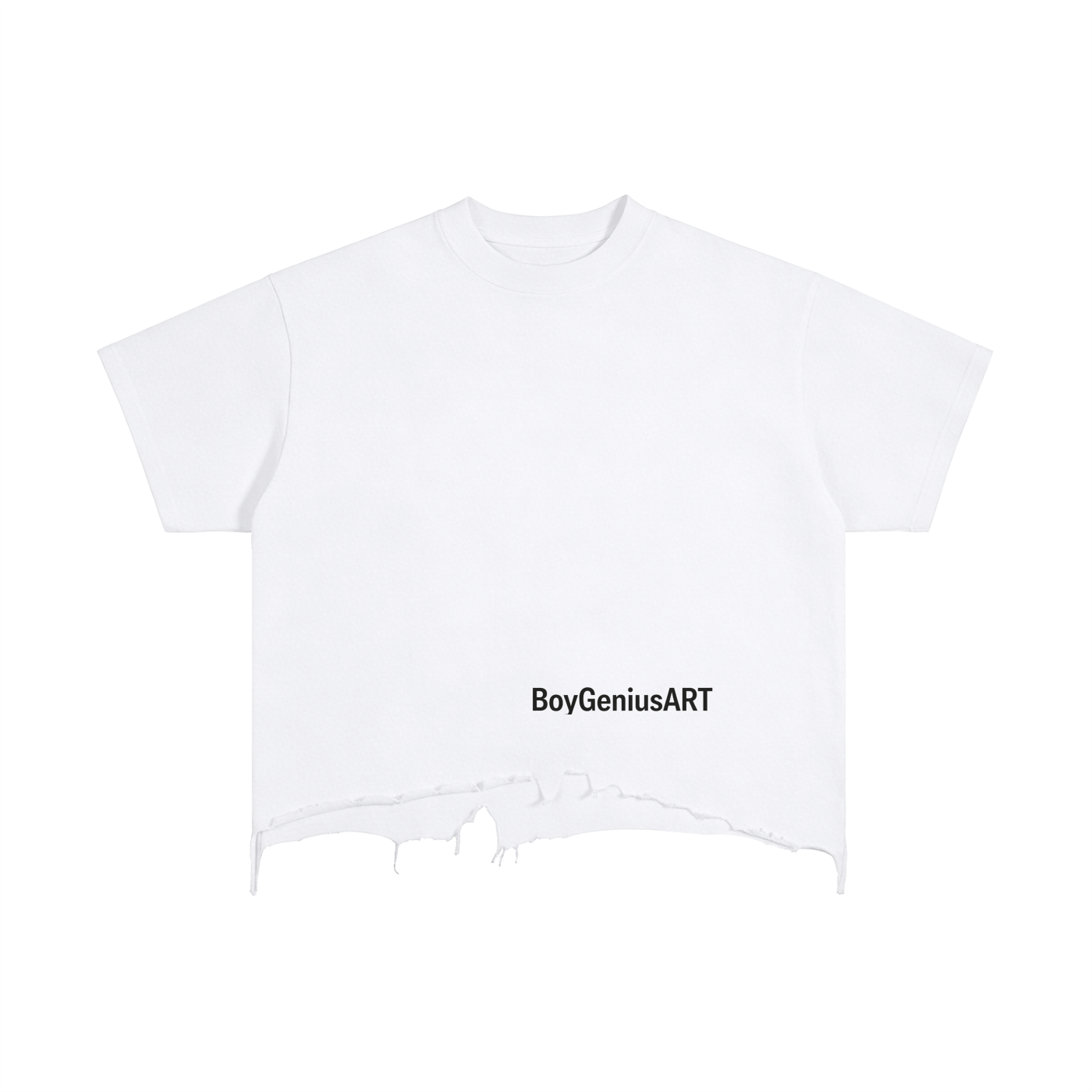 Vintage Wash Boxy Distressed Hem T-Shirt