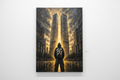 Twin Towers Standing Monolith | Premium Heavy-Texture Canvas Print