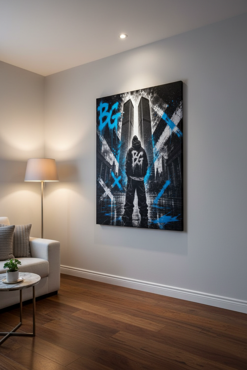 Twin Towers BG Monolith | Premium Heavy-Texture Canvas Print
