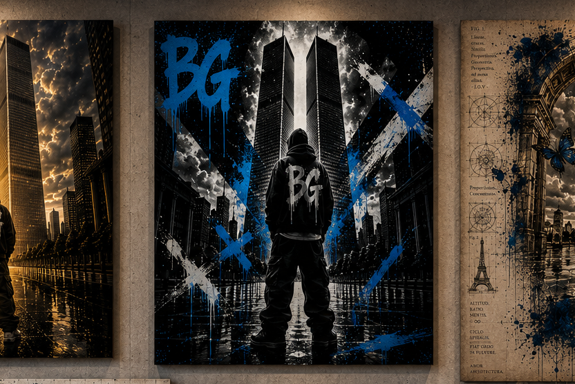 Twin Towers BG Monolith | Premium Heavy-Texture Canvas Print