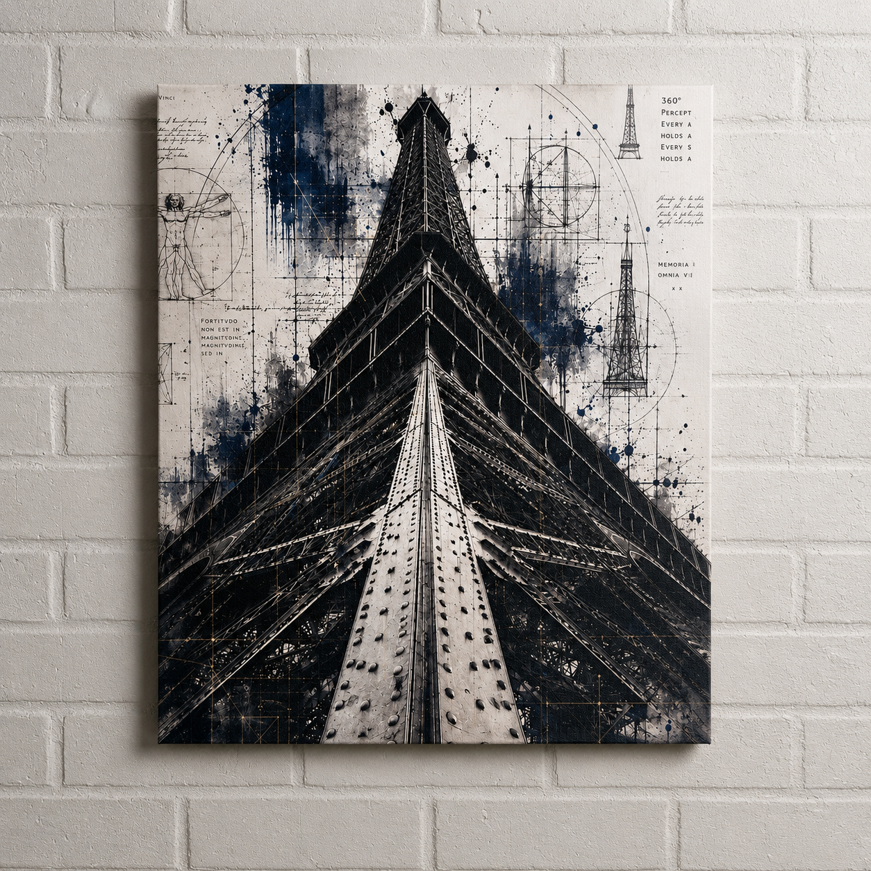 Eiffel Tower Monolith | Premium Heavy-Texture Canvas Print